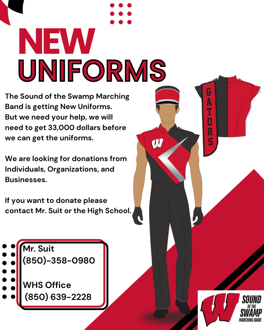 The Sound of the Swamp Marching Band needs your help to get new&nbsp;uniforms